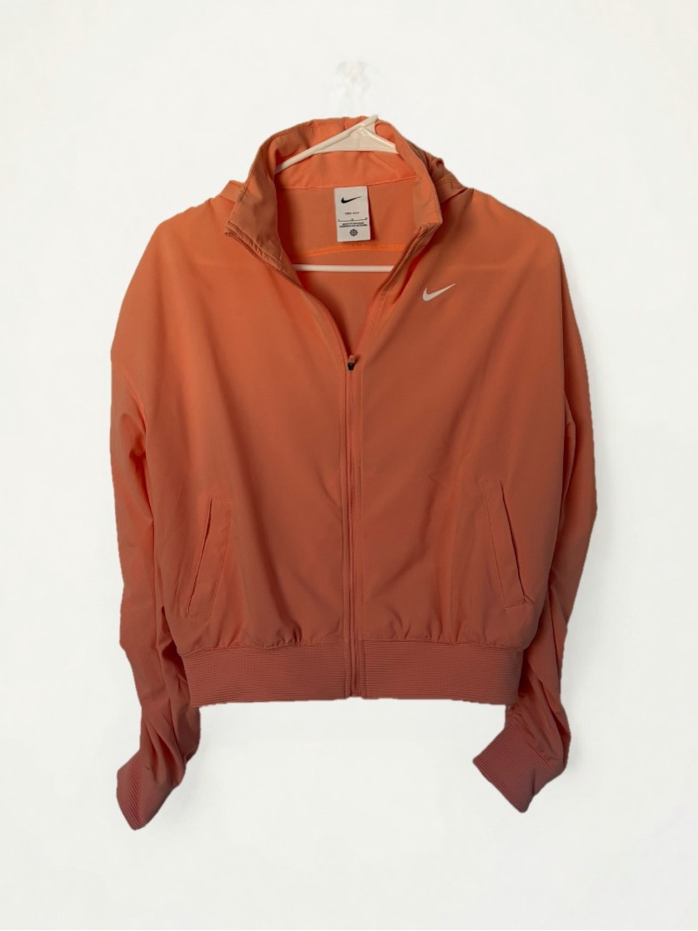 Nike Women's Orange Zip Jacket with Swoosh